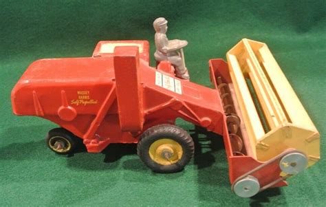 Vintage Massey Harris Self Propelled Combine Grelly Usa