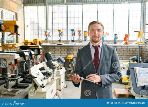 Successful Salesman In Industrial Shop Stock Image Image Of Smiling