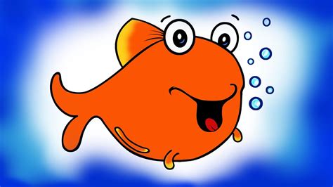 How To Draw A Cartoon Fish Very Easy Cute Fish Drawing And Colour