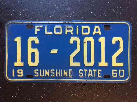 1964 Florida License Plate All Original Very Sharp