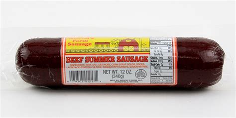 Beef summer sausage, made with ground beef, is easy to make at home in the oven or smoker. Wenzel's Farm Sausage Beef Summer Sausage, 12 Oz. - Walmart.com - Walmart.com