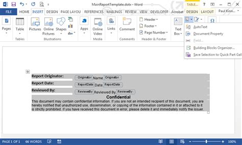 Create A Microsoft Word Document Part Template Library Matlab And Simulink