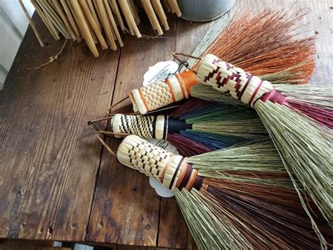 Plant Crafts Nature Crafts Pine Needle Crafts Handmade Broom Brooms