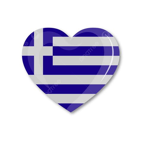 Greece Flag Vector Art Png Greece Flag In Heart Shape Card Country
