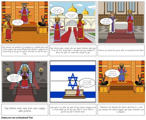 Ancient Israeli King King Solomon Storyboard