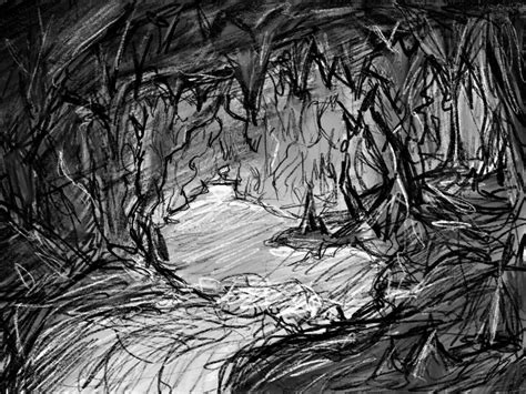 Artstation Cave Interior Sketch