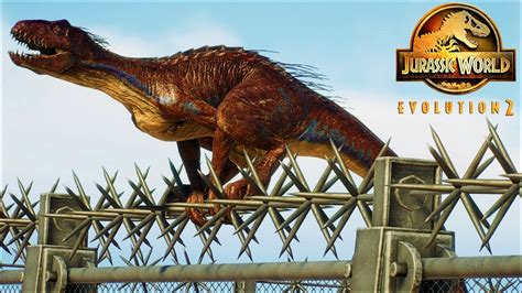 All Dinosaurs Climbing On Fence To Escape Jurassic World Evolution 2