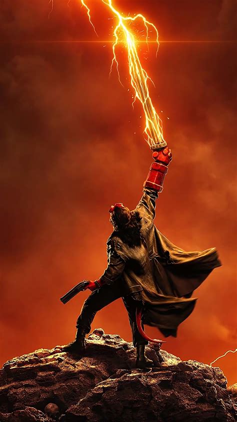 334670 Hellboy 2019 Flaming Sword Phone Hd Wallpapers Images