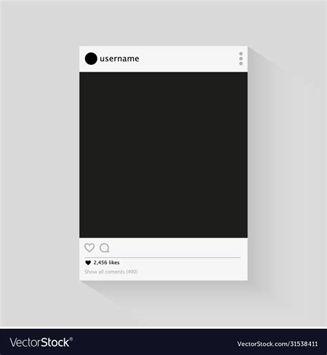 Instagram Social Network Photo Frame Royalty Free Vector