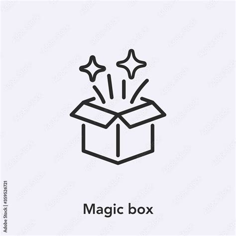 Magic Box Icon Vector Linear Style Sign For Mobile Concept And Web