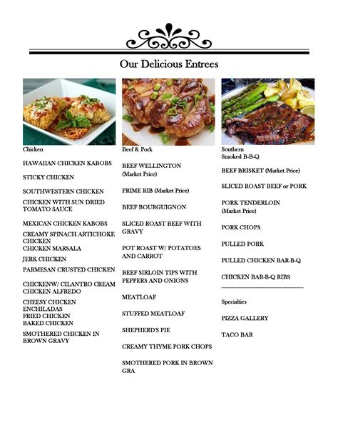 See more ideas about buffet, wedding food, buffet food. Dinner Buffet Menu - Rocking L Ranch Weddings