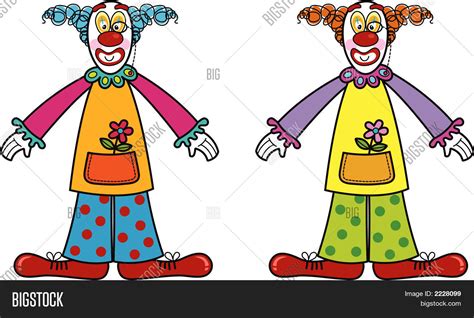 2 Silly Clowns Vector And Photo Free Trial Bigstock