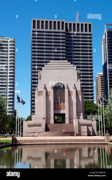 Anzac War Memorial Hyde Park Sydney New South Wales Australia Stock