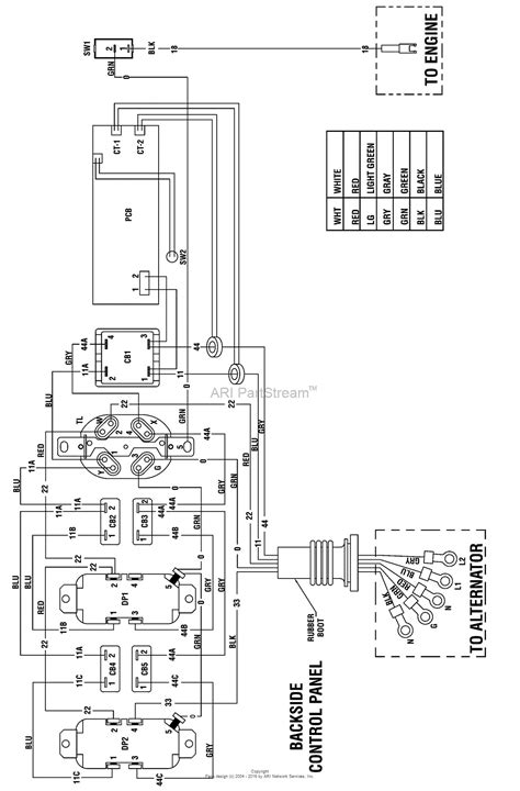 briggs  stratton wiring diagram  hp  dual circuit altenator