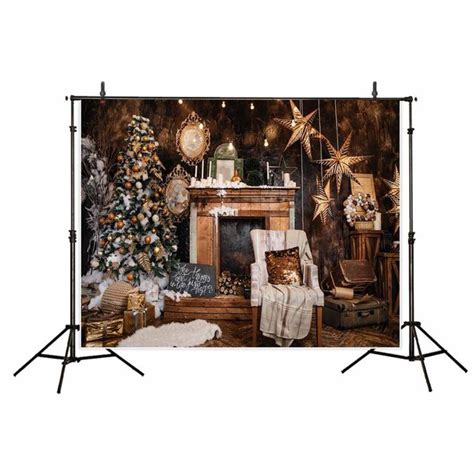 Hellodecor Polyester Fabric 7x5ft Christmas Theme Photography Backdrop