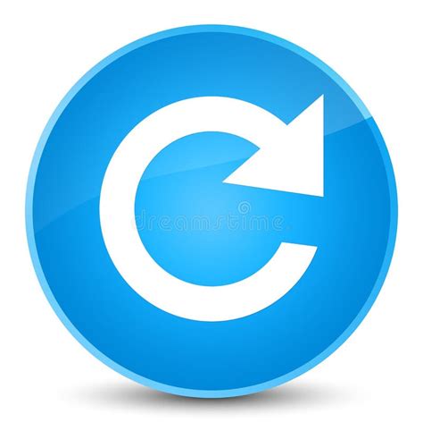 Reply Rotate Icon Elegant Cyan Blue Round Button Stock Illustration