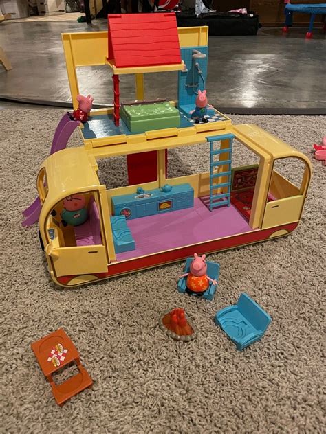 Peppa Pig Transforming Camper Van Rv And Camping Sleepover Fun Playsets