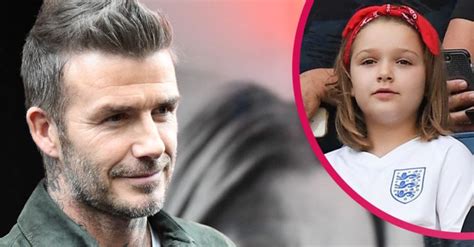 David Beckhams Daughter Harper Wears Makeup On Date Night