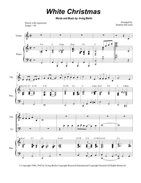 White Christmas Violin Sheet Music Ryden William 24 Easy Christmas