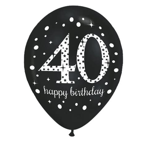 Sparkling Celebration 40th Birthday Balloons 11 Latex 6pk Party
