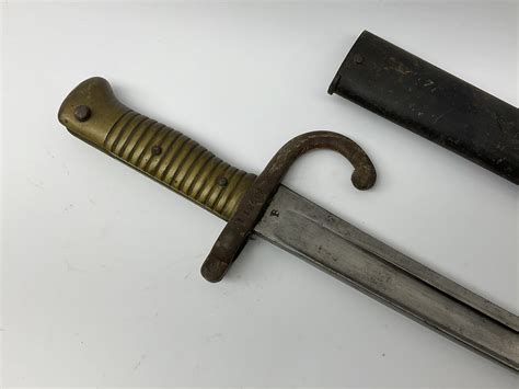 French Model 1866 Sabre Bayonet With 57cm Fullered Steel Curving Blade