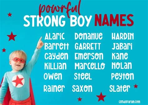 250 Strong Boy Names💪for Your Little Warrior Cenzerely Yours