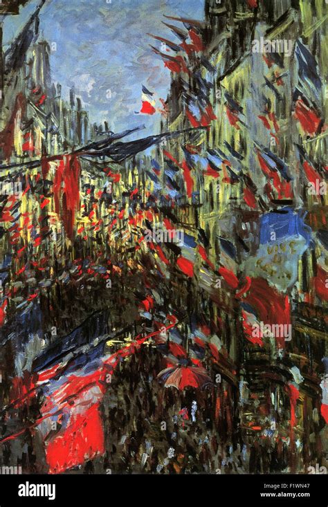 Claude Monet The Rue Montorgueil In Paris Celebration Of June 30