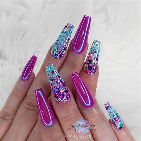 Pretty nails salon was established 10 years ago and our staff are fully qualified with nail service qualification. Mikey Nguyen on Instagram: "A perfect purple and glitter combo! That shine is everything!💜 @_jus ...