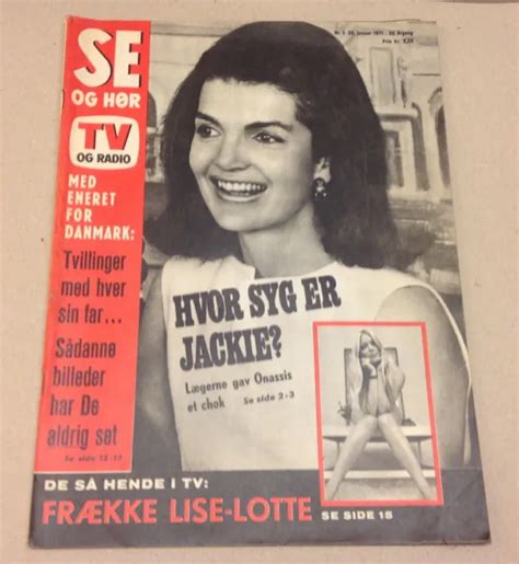 Jackie Kennedy Jackie Onassis Cancer Rumors Front Cover Of Danish