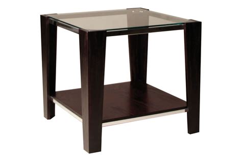 contemporary glass top end table at gardner white