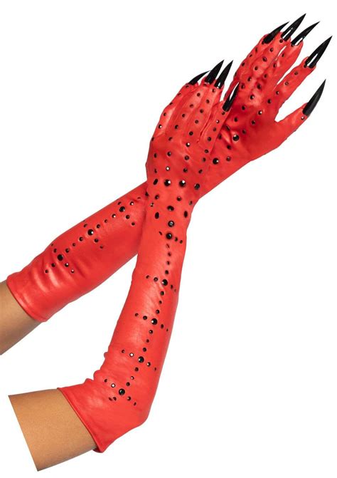 Devil Claw Gloves Womens Sexy Devil Accessories Leg Avenue