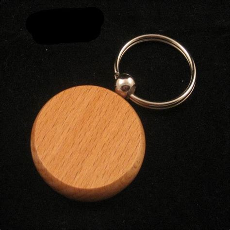 100pcs diy blank wooden key chain personalized round wood keychains best t in party favors
