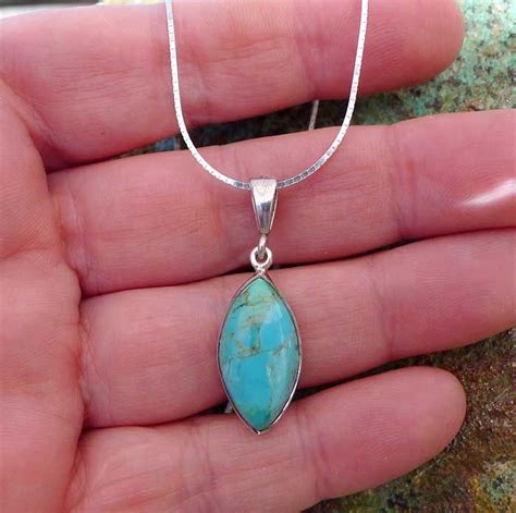 ZSOLD Kingman Turquoise Pendant In Sterling Silver 925 A