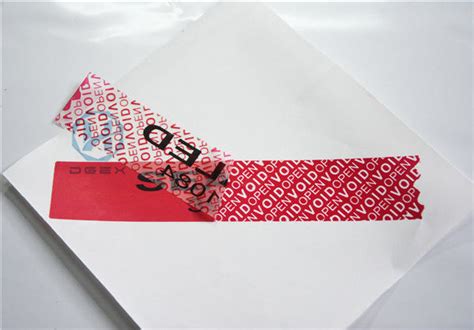 Retail Tamper Evident Security Labels With Anti Counterfeit Sticker