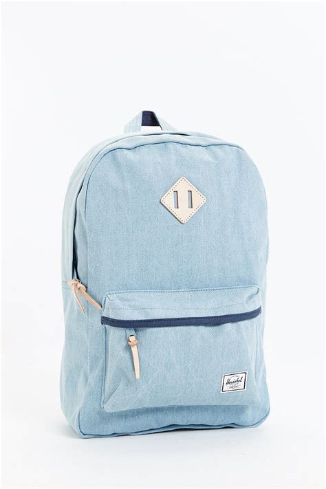 Herschel Supply Co Heritage Select Denim Backpack In Light Blue Blue