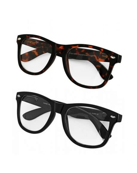 Sunnypro Non Prescription Nerd Geek Glasses Wayfarer Retro Clear Lens Eyeglasses Men Demi