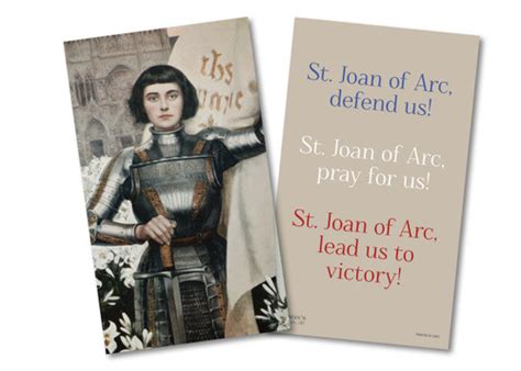 St Joan Of Arc By Albert Lynch Holy Card Catholic To The Max