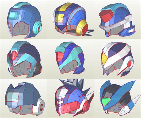 Todos Megaman Helmets Pepakura 3d Archivos Actualizados Etsy México