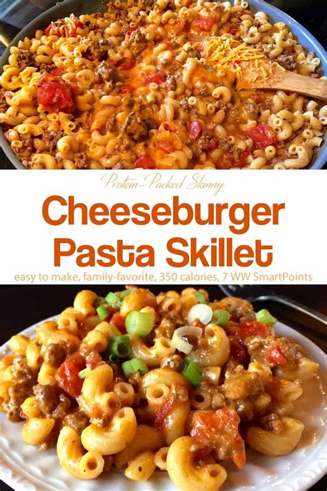 Skinny Cheeseburger Pasta One Pot Skillet Simple Nourished Living