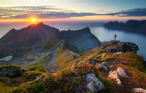 Wallpaper Sea The Sun Rays Landscape Nature Stones Rocks Island