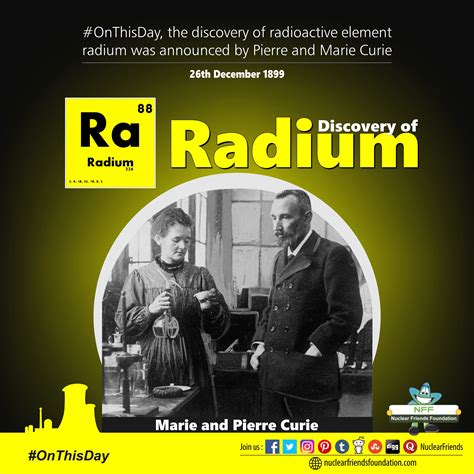 Onthisday The Discovery Of Radioactive Element Radium Was Announced By