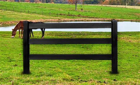 3 Rail Horse Fencing Black Horse Fencing Black Ranch