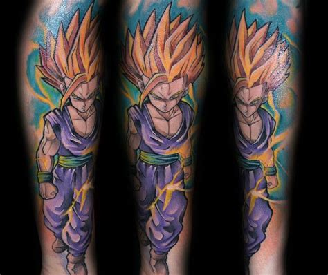 Goku has been added to my dragon ball sleeve. Teen Gohan Tattoo. | Tattoos | Pinterest | Tattoos and ...