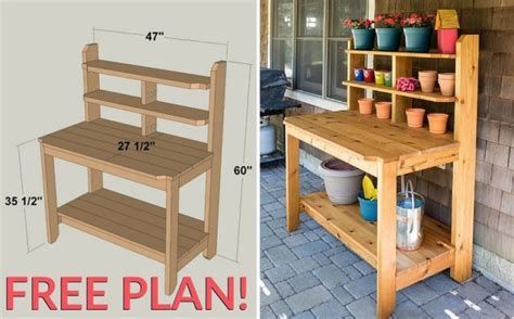 How To Build A Potting Bench Free Plan Home Design Garden