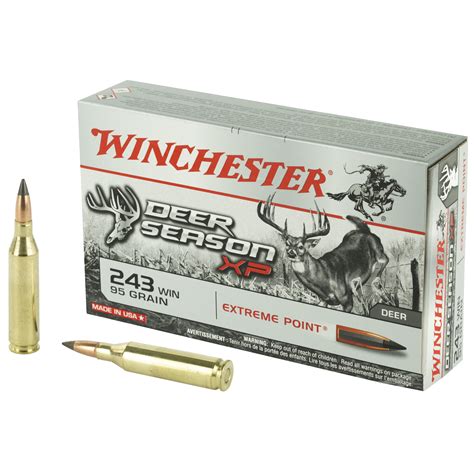 Winchester Deer Season Xp 243 Win Ammo 95 Grain Extreme Point Case Of