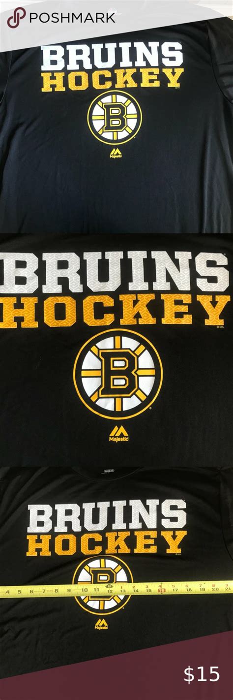 Majestic Boston Bruins Coolbase T Shirt Xl Nhl Hockey Tee Shirt In