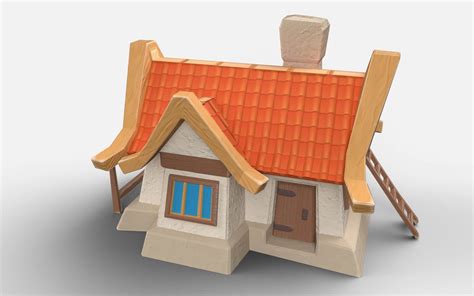 Stylized Toy Or Cartoon Small House Free 3d Model By Kartoy