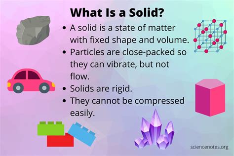 Examples Of Solid Matter For Kids