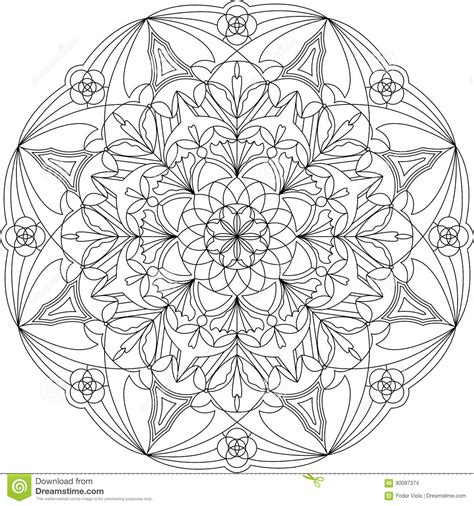 In coloringcrew.com find hundreds of coloring pages of mandalas and online coloring pages for free. Beautiful Circle Mandala Adult Coloring Page. Stock Vector ...