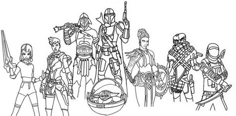 Fortnite Coloring Pages Chapter Season Skins All Skins In The
